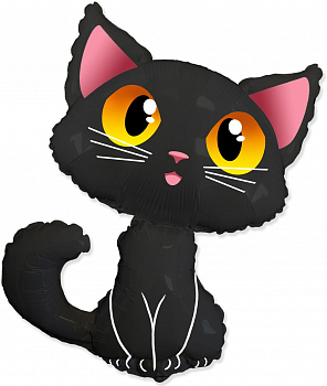 Шар (36''/91см) Фигура, Котенок, Черный, 1 шт. Шар (36''/91см) Фигура, Котенок, Черный, 1 шт.