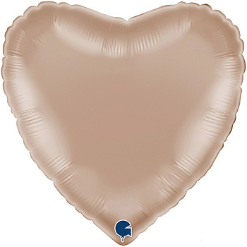 Шар (18''/46см) Сердце, Золото Калифорнии, 1 шт.