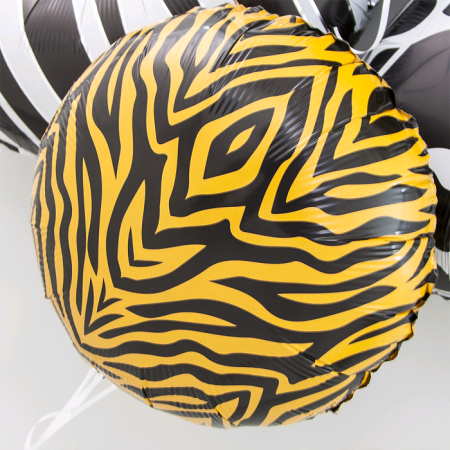 Шар (18''/46 см) Круг, Анималистика, Пятнистый окрас, Тигр, 1 шт.
