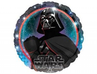Шар (18"/46см) Круг, Звездные Войны, Дарт Вейдер, 1 шт.