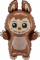 Шар (26''/66см) Фигура, Плюшевый эльф, Коричневый, 1 шт.