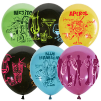 Шар (12"/30см) Коктейль Пати, Ассорти, пастель, 25 шт.