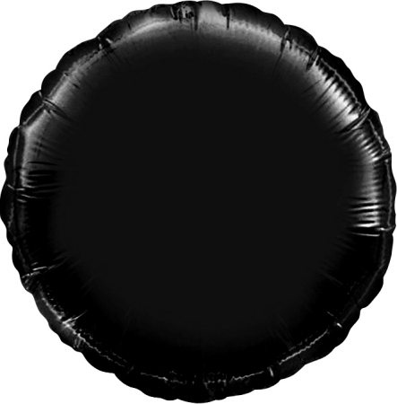Шар (18''/46 см) Круг, Черный, 1 шт.