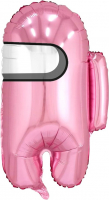 Шар (26''/66см) Фигура, Космонавтик, Игра среди нас, Розовый, 1 шт.