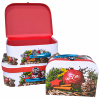 Коробка-чемодан (20*15*8,5см), Merry Christmas&Happy New Year!, 1 шт.