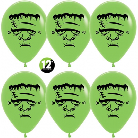 Шар (12''/30 см) Франкенштейн, Лайм (031), пастель, 2 ст, 50шт.