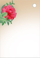 Бирка (5,5*7,9см), Маме, Крафт, с цветами, 1 шт.