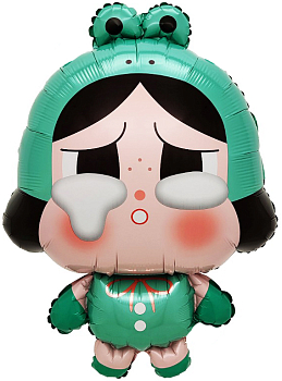 Шар (28''/71см) Фигура, Кукла Плакса, Лягушонок, 1 шт.