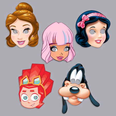 Маски карнавальные №4, Микс, 5 шт.