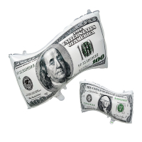 Шар (26"/66см) Фигура, Доллары, 1 шт.