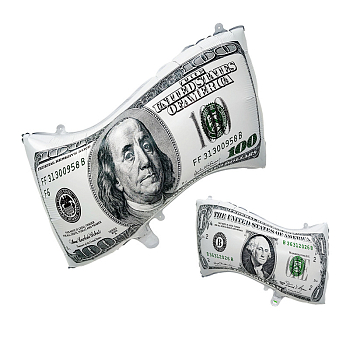 Шар (26"/66см) Фигура, Доллары, 1 шт.