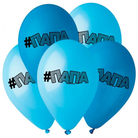 Шар (14"/35см) Папа, 2 ст., Ассорти, Пастель, 25 шт. 