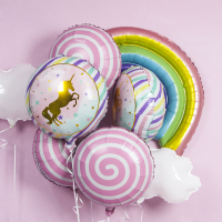 123 Шар (23''/58см) Фигура, Облако, Белый, 1 шт.