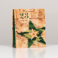 Пакет подарочный (26*32*13см), Моему герою на 23 февраля, 1 шт.