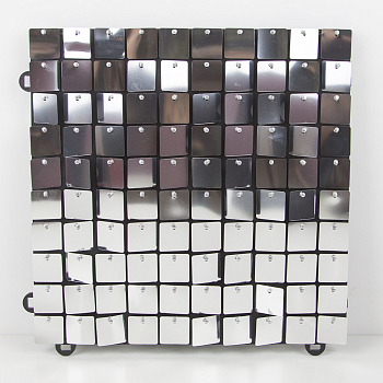 Декоративная панель Пайетки (30*30см), Серебро, Металлик, 1 шт.