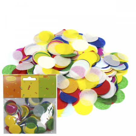 Конфетти бумажное (2,5см), Круги, Разноцветные пастельные, 14 гр.