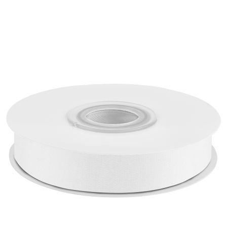 Лента атласная (1,2см*22,85м) Белый, 1 шт.