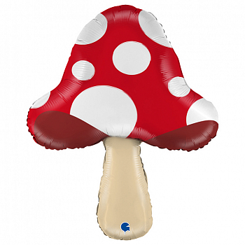 Шар (26"/66см) Фигура, Гриб, Мухомор в упаковке, 1 шт. Шар (26"/66см) Фигура, Гриб, Мухомор в упаковке, 1 шт.