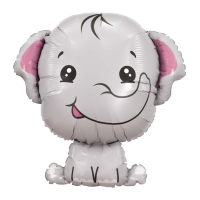 Шар (13"/33см) Мини-фигура, Слоненок, 1 шт. 