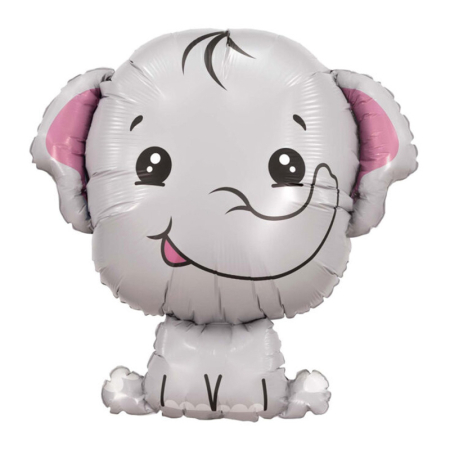 Шар (13"/33см) Мини-фигура, Слоненок, 1 шт. 
