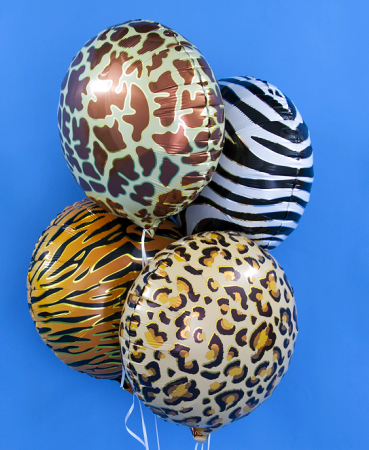 Шар (18''/46 см) Круг, Анималистика, Пятна жирафа, 1 шт.