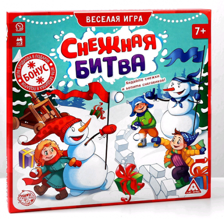 Настольная игра "Снежная битва", 1 шт.