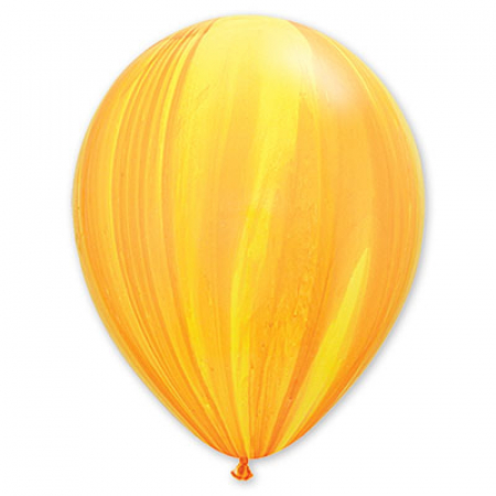 Шар (11"/27см) Супер Агат Yellow Orange, 5ст., 25 шт.