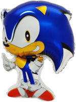 Шар (27''/69см) Фигура, Ежик Аниме, Синий, 1 шт. 