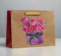 Пакет подарочный (23*18*10см), For you, крафт, 1 шт.