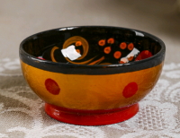 Солонка для каравая (6,5×3см), хохлома, 1 шт.