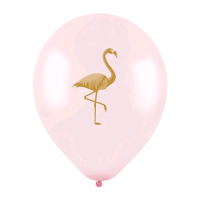 Шар (12"/30см) Фламинго, пастель-кристал, ассорти, 2ст., 100 шт.