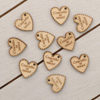 Набор бирок-сердце (2,5*2,5см), Спасибо за заказ, 10 шт.