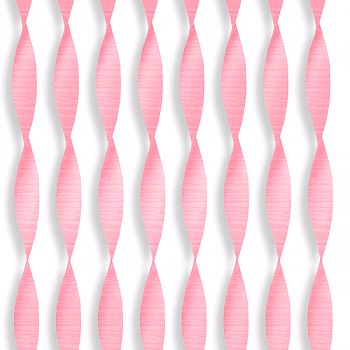Набор креповых лент для декора (5см*2,3м), "Стримеры", Нежно-розовый, 6 шт.