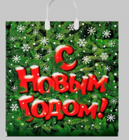 Пакет полиэтиленовый (40*44см), Поздравление, с пластиковой ручкой, 1 шт.