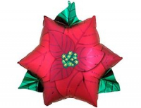 Шар (26"/66см) Фигура, Пуансеттия цветок, 1 шт.