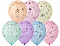 Шар (12"/30см) Гламур, ассорти, кристалл, 25 шт.