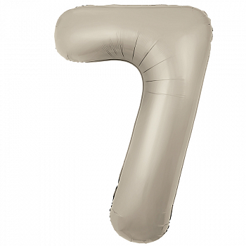 Шар (40"/102см) Цифра, "7", Мистик крем Slim в упаковке, 1 шт.