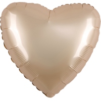 Шар (18"/45см) Сердце, Латте, сатин, 1 шт.