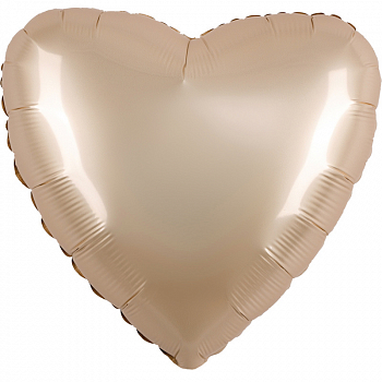 Шар (18"/45см) Сердце, Латте, сатин, 1 шт.