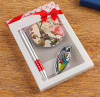 Набор подарочный 3в1 (ручка, зеркало, кусачки), 1 шт.