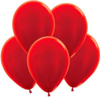 Шар (12''/30см) Красный (515), Металлик, 10 шт.