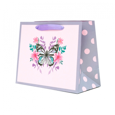 Пакет подарочный (23*18*10 см) Бабочка, 1 шт.