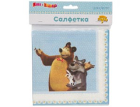 Салфетки бумажные (25см), Маша и Медведь Ромаш, 12 шт.