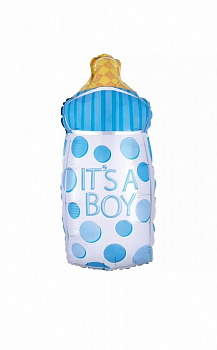 Шар (26"/65см) Фигура, Бутылочка IT'S A BOY, 1 шт. Шар (26"/65см) Фигура, Бутылочка IT'S A BOY, 1 шт.