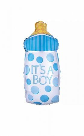 Шар (26"/65см) Фигура, Бутылочка IT'S A BOY, 1 шт.