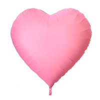 Шар (65"/165см) Сердце, Светло-розовый, 1 шт. 