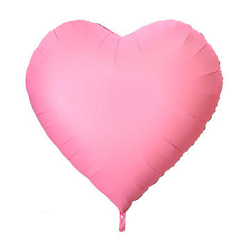 Шар (65"/165см) Сердце, Светло-розовый, 1 шт. 