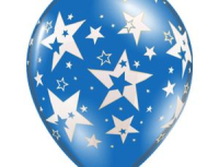 Шар (14"/35см) Звезды большие, металлик, 5ст., 25 шт.