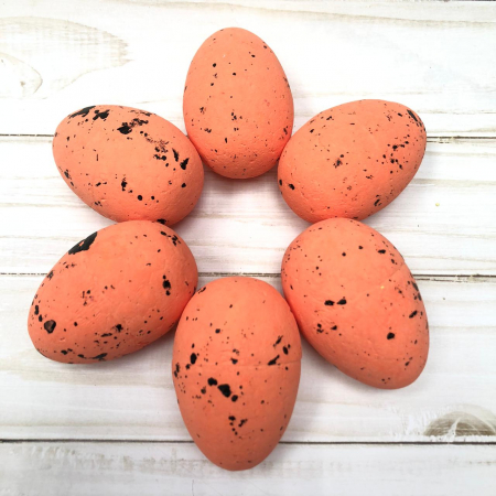 Пасхальный декор "Яйца", Розовый персик, 6 шт.