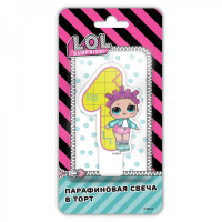 Свеча тортовая цифра "1", Кукла LOL, 1 шт. 